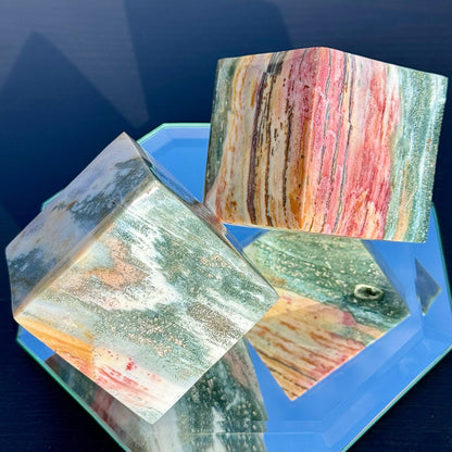 Sea Jasper Cubes - You Choose