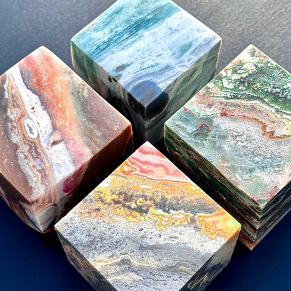 Large Sea Jasper Cubes - You Choose