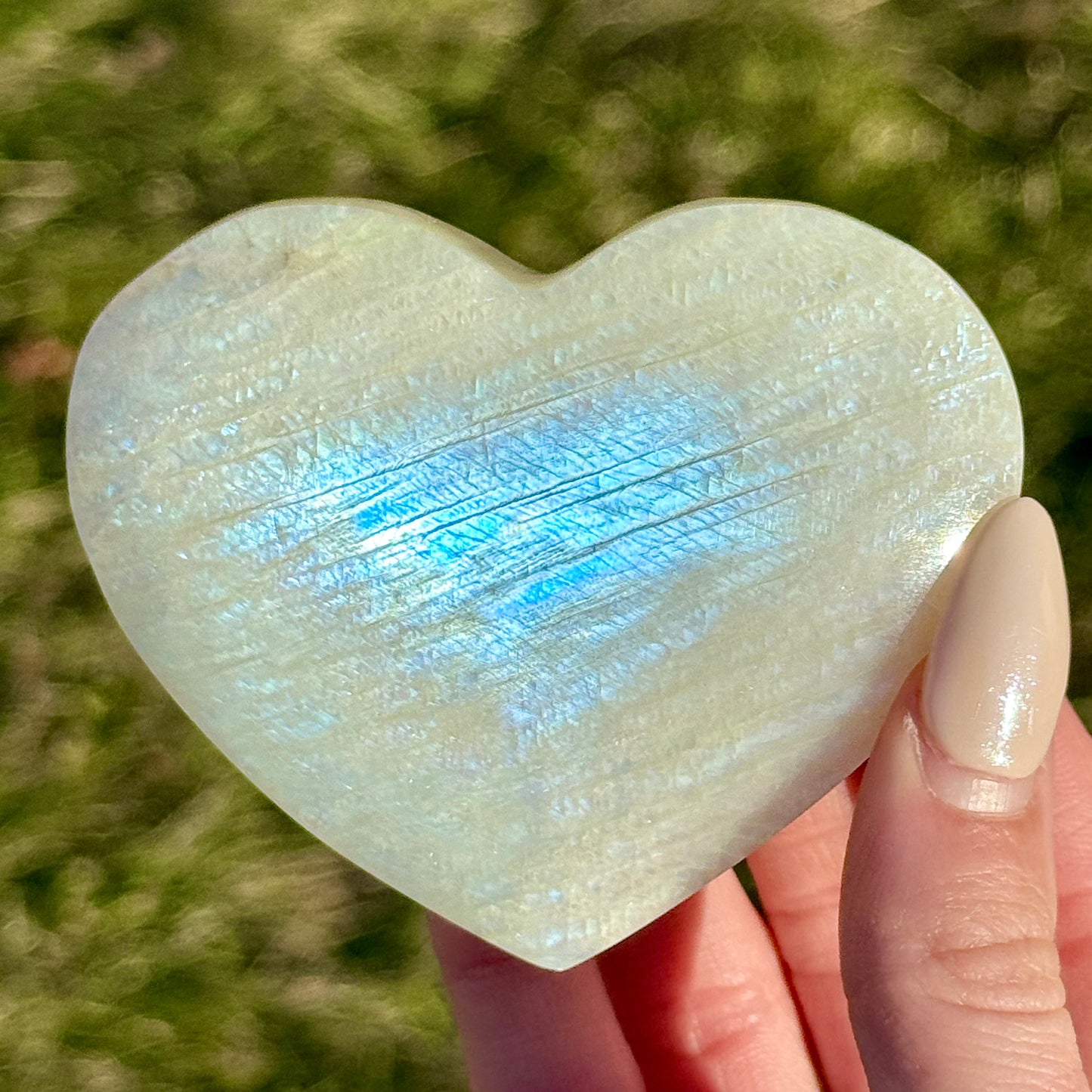 White Moonstone Hearts - You Choose