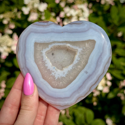 Druzy Agate Heart