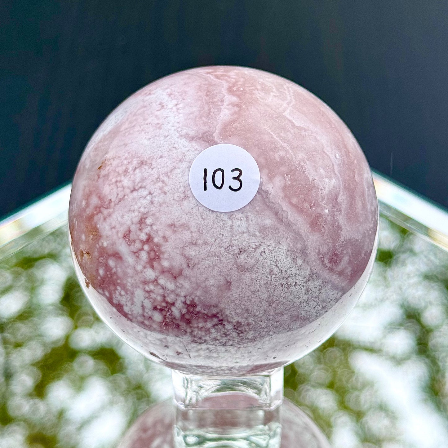 Pink Flower Agate Spheres - You Choose