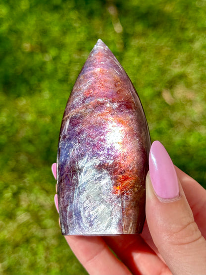 Gem Lepidolite Flames - You Choose