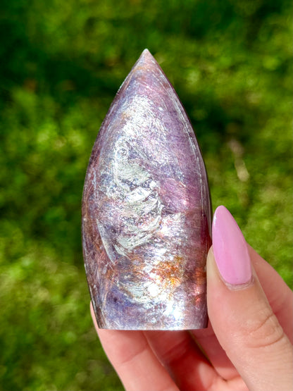 Gem Lepidolite Flames - You Choose