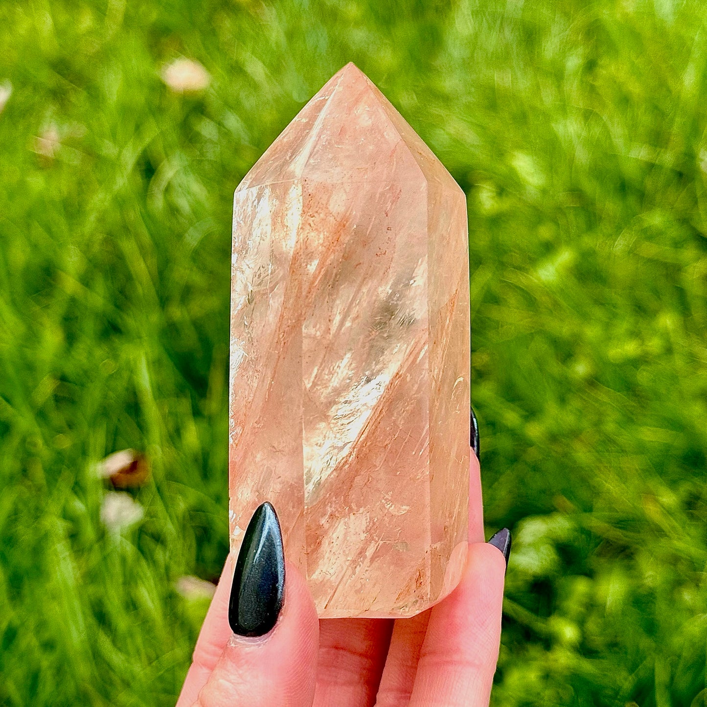 Peachy Fire Quartz Tower