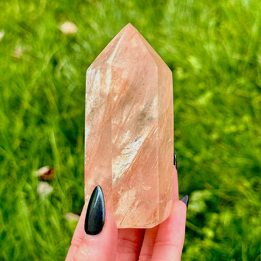 Peachy Fire Quartz Tower