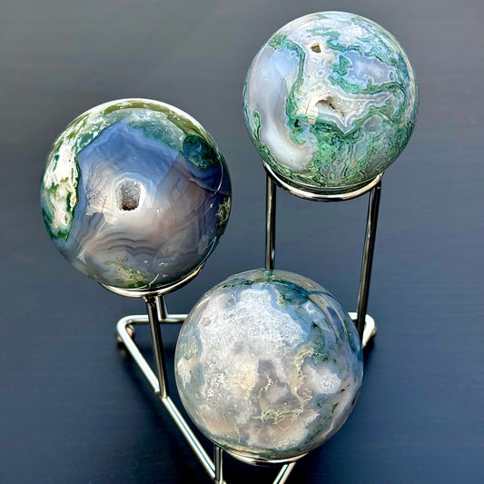 Moss Agate Spheres - You Choose