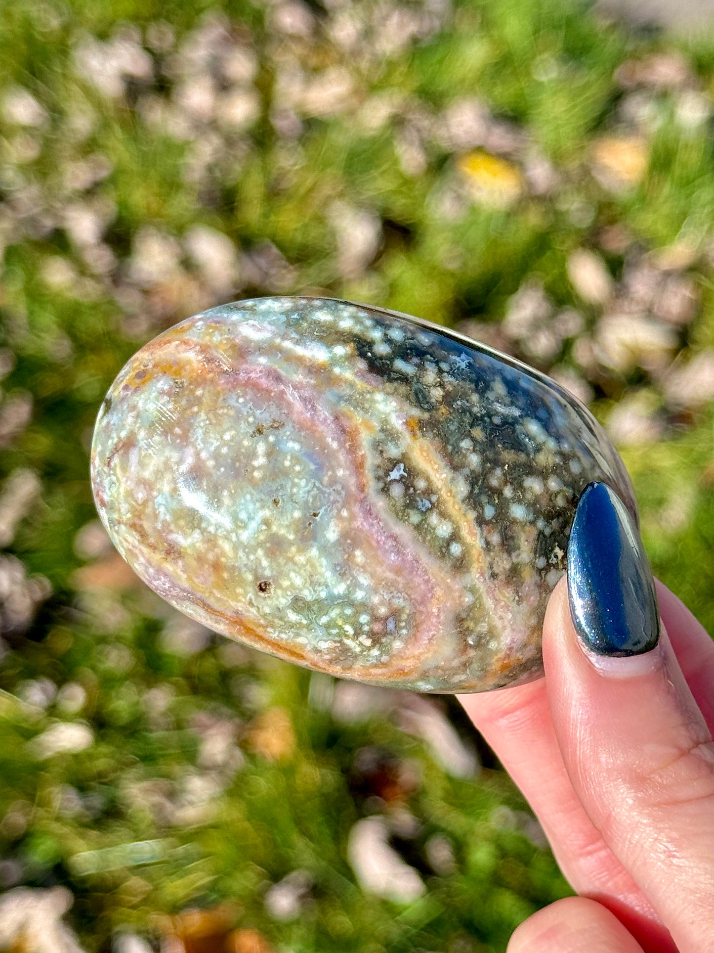 Sea Jasper Palm Stones - You Choose