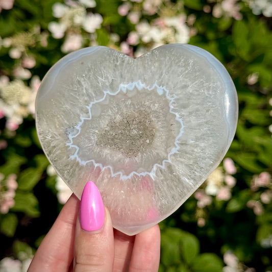 Druzy Agate Heart