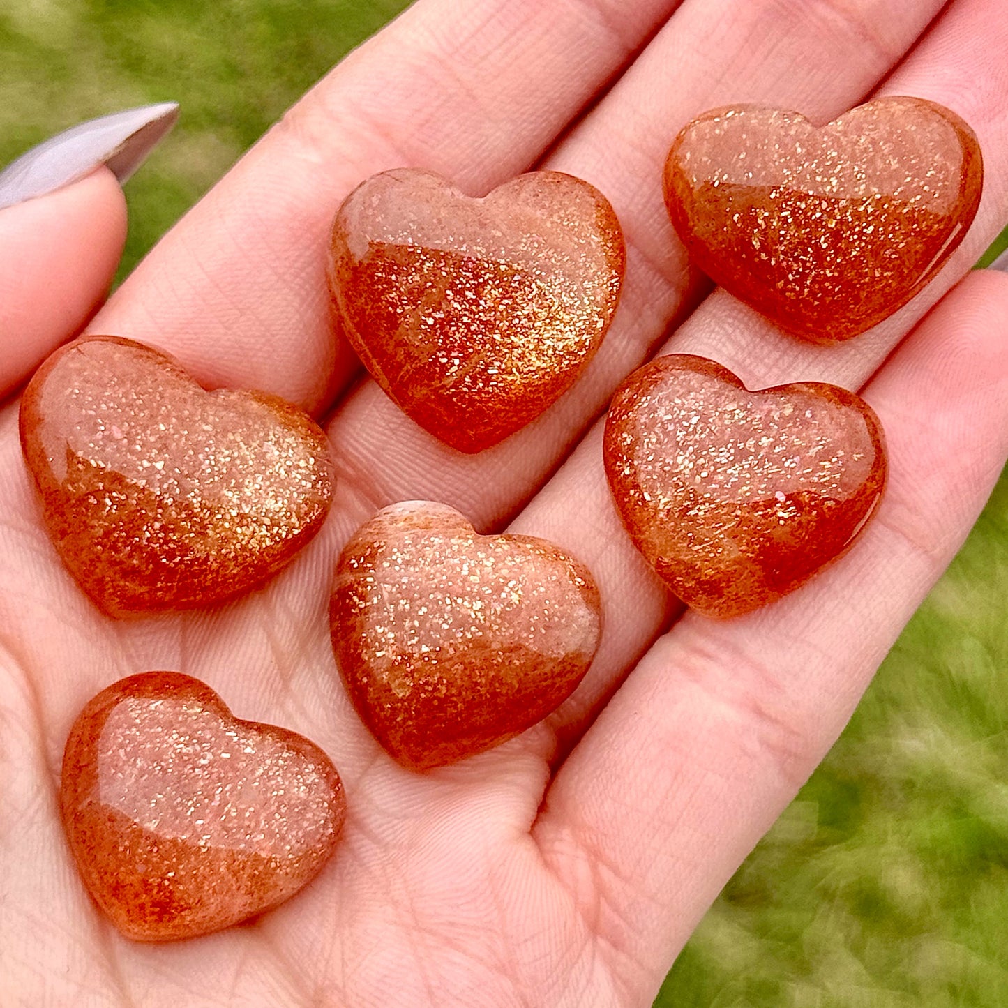 Mini Sunstone Hearts