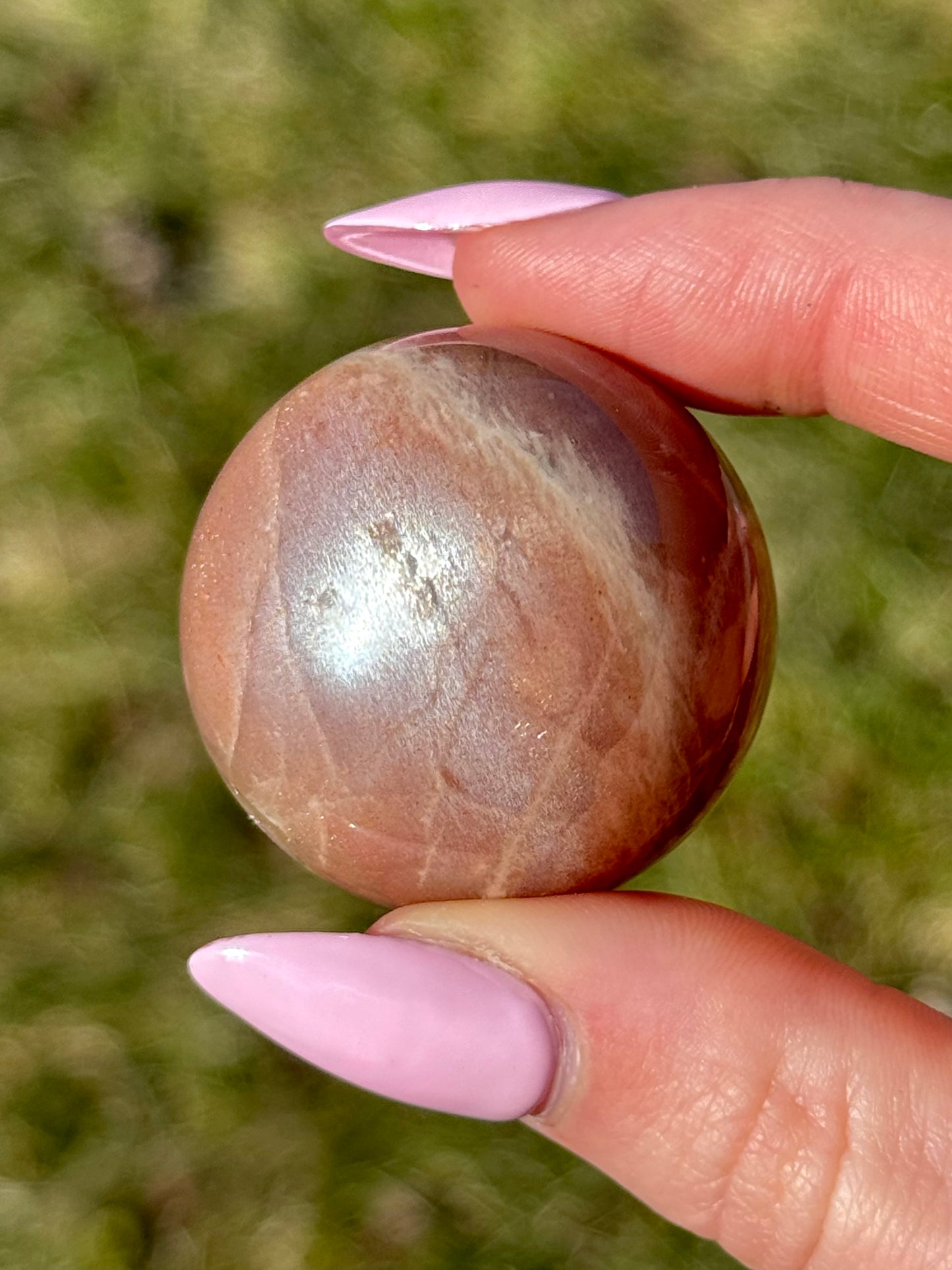 Peach Moonstone & Sunstone Spheres - You Choose