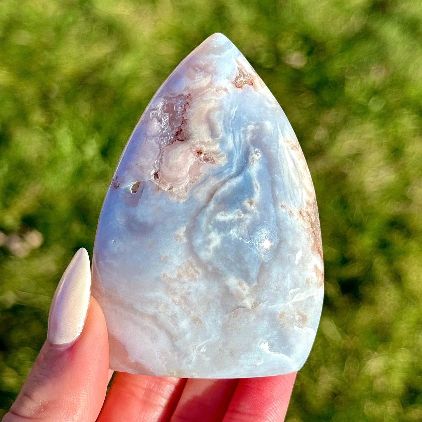 Pink Flower Agate Flame