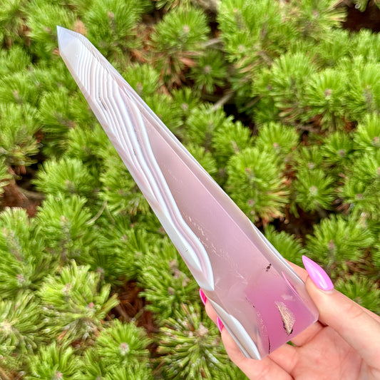 Pink Jelly Agate Tower
